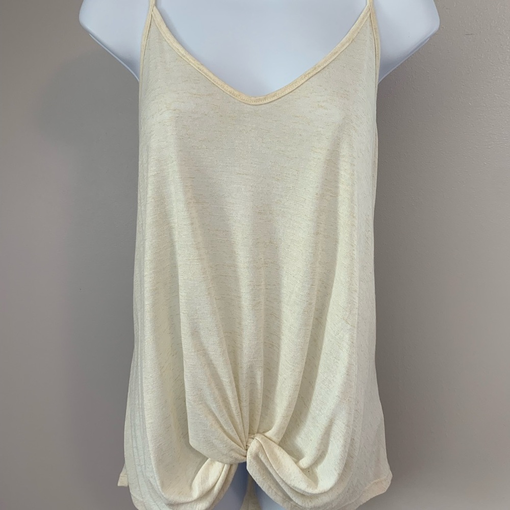 Wishlist Cream Relaxed KnotFront Tank - Picture 16 of 16